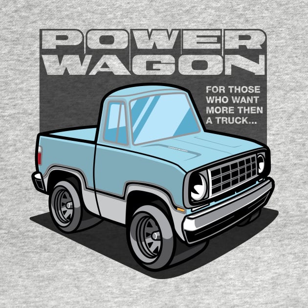 Light Blue - Power Wagon (White Base) by jepegdesign